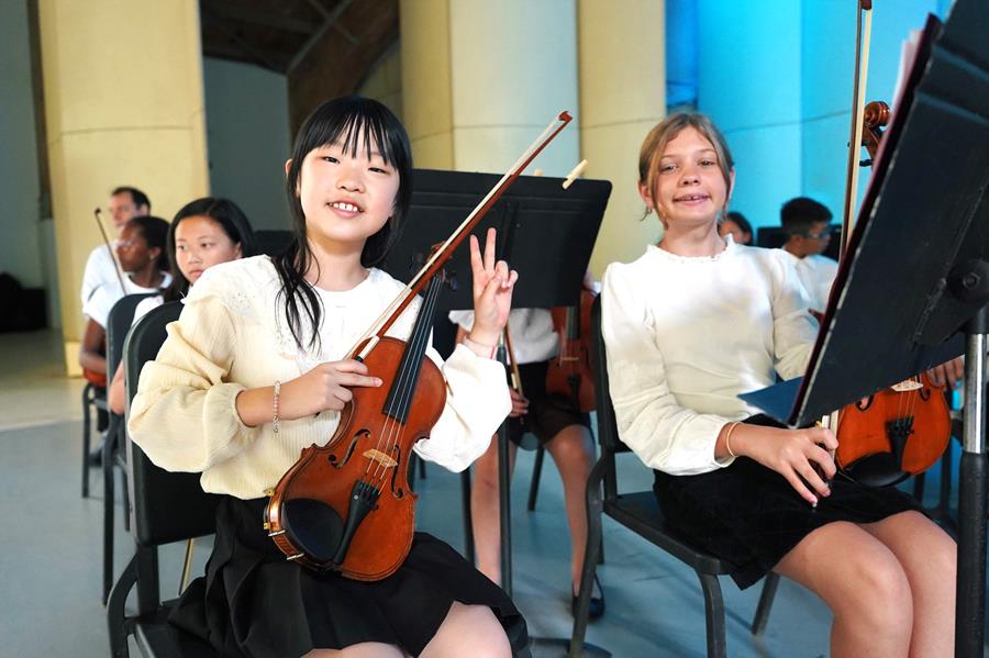 Our Junior Orchestra members right before their Festival performance.