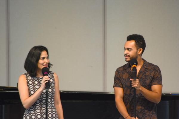 Frozen cast members perform at Usdan