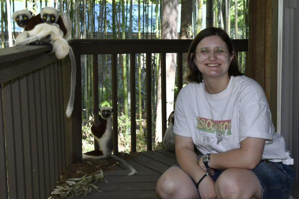 Abby Flyer at the Duke Lemur Center 