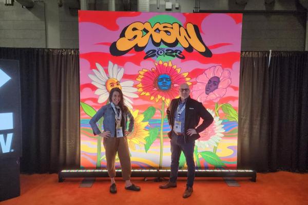 joe and lauren standing at SXSW