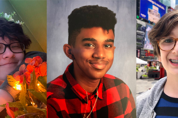 Headshots of three students 