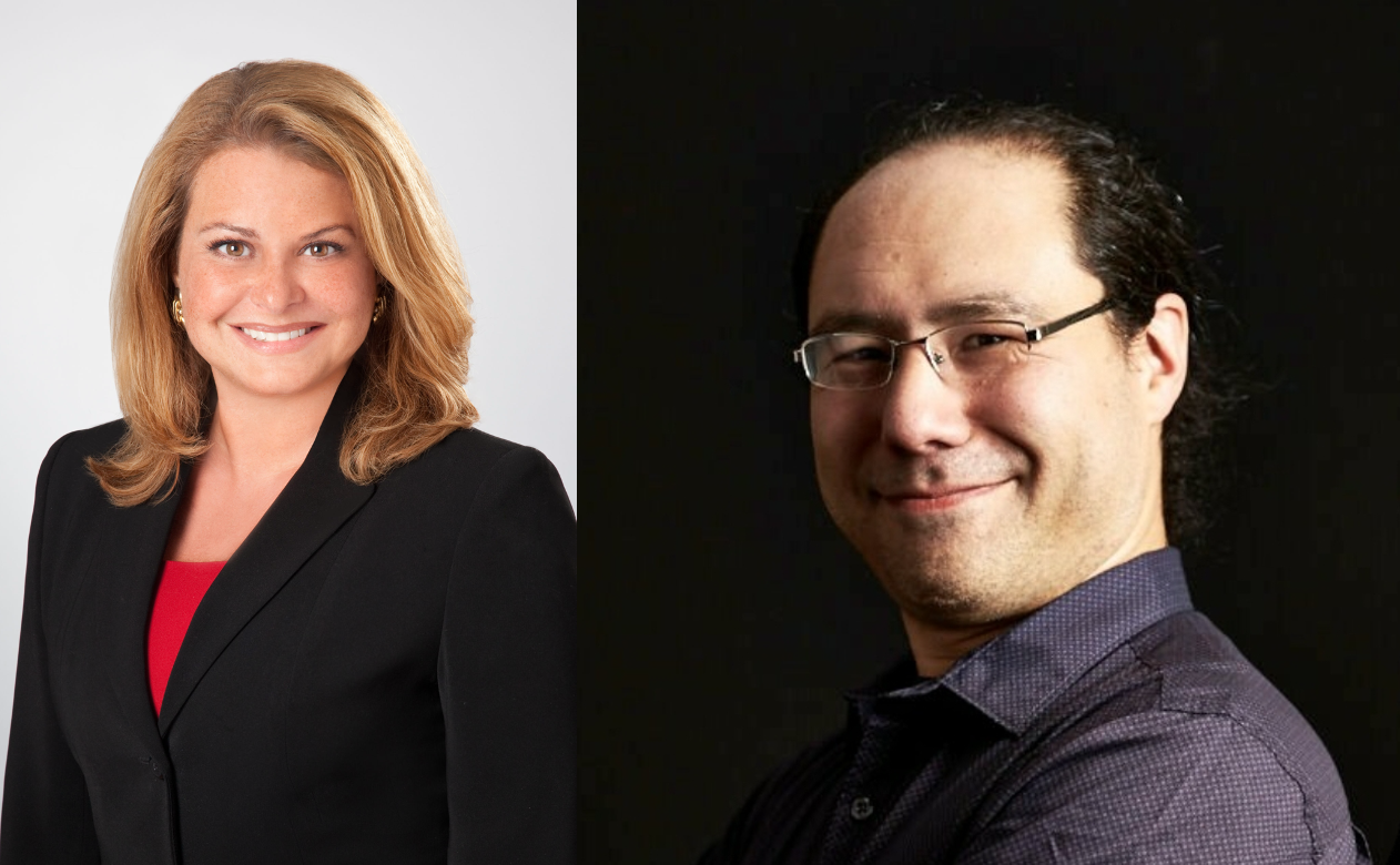 Headshots of Amanda and Adam
